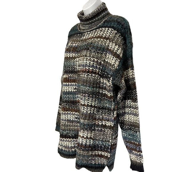 Multicolor Striped Turtleneck Sweater - Picture 2 of 12